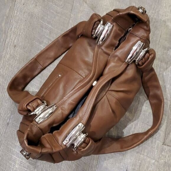 B MAKOWSKY LEATHER BAG HOBO BROWN SHOULDER SATCHEL HANDBAG PURSE WOMAN'S WOMEN'S - Picture 11 of 14